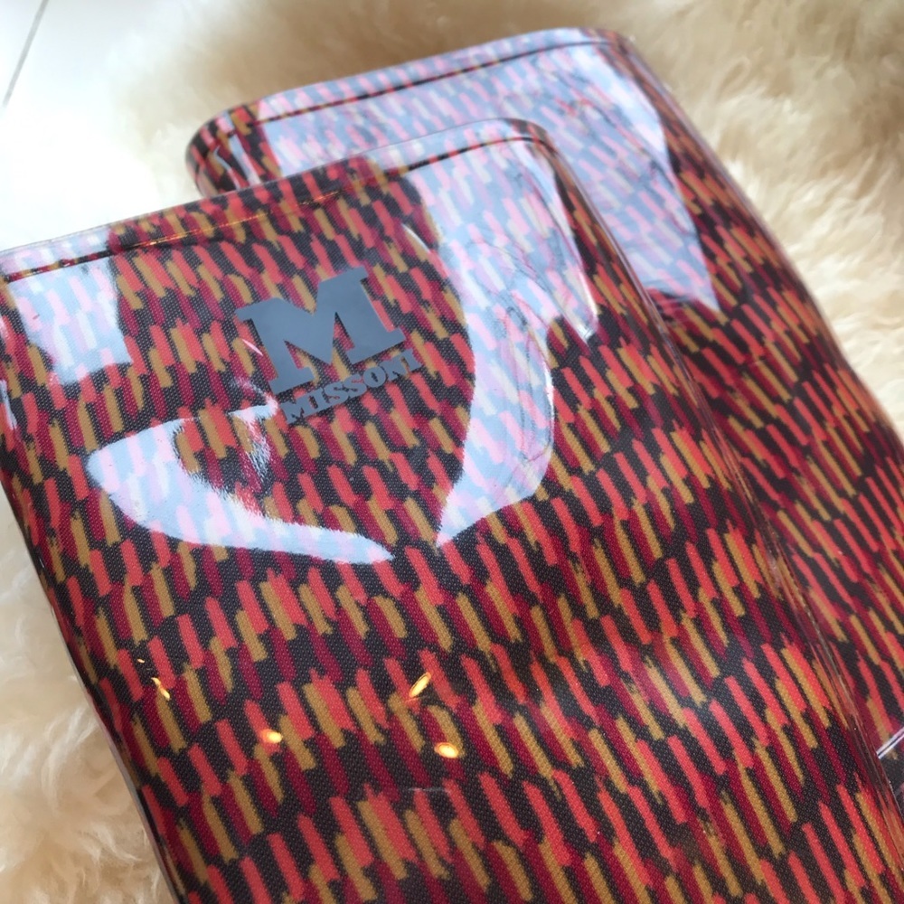 M by MISSONI Fire Stitch Rubber Rain Boots 36 - Picture 2 of 8